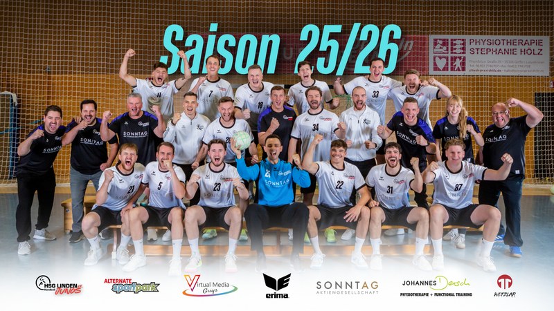 Teamfoto der 1. Männer der HSG Linden
