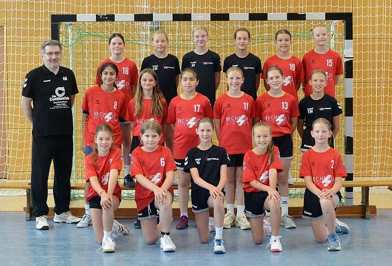 Teamfoto der weiblichen D-Jugend der HSG Linden