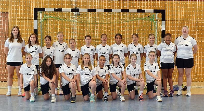 Teamfoto der weiblichen E-Jugend der HSG Linden